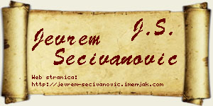 Jevrem Sečivanović vizit kartica